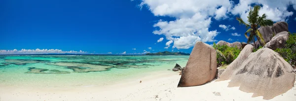 Panorama da praia das Seychelles — Fotografia de Stock