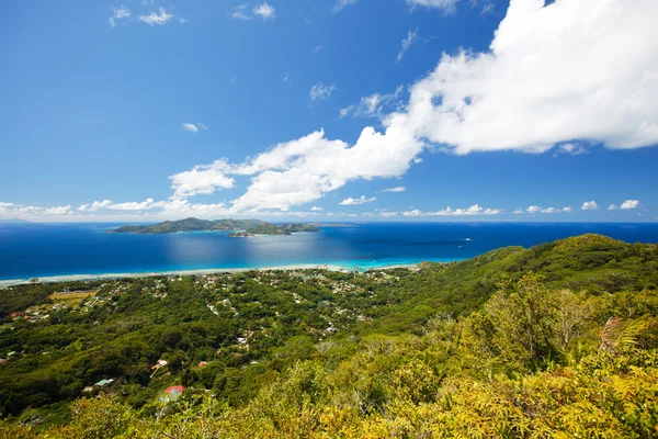 Seychellen landschap van bovenaf — Stockfoto