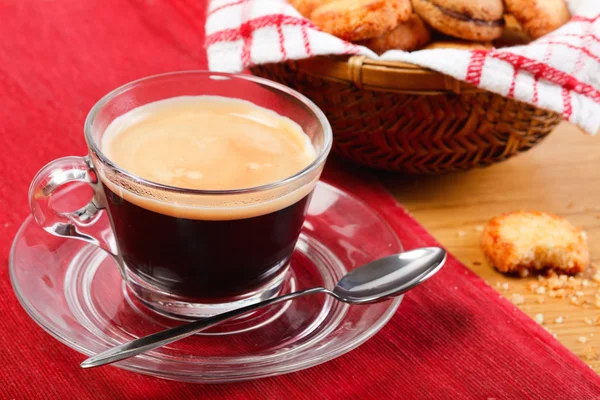 Reggeli kávé és a cookie-k — Stock Fotó