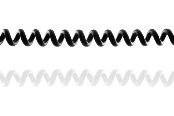 Спіраль телефонний кабель — стокове фото