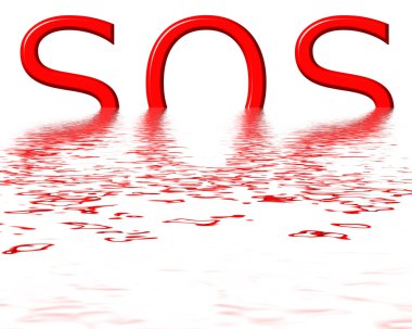 Sinking SOS Signal clipart