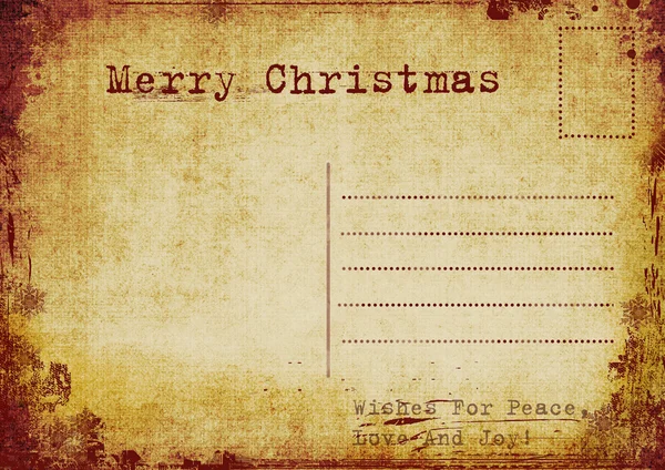 Vintage christmas postcard — Stock Photo, Image