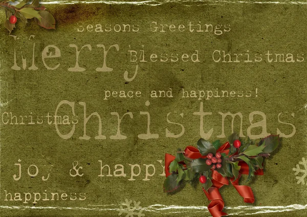 Cartão de Natal Grunge — Fotografia de Stock