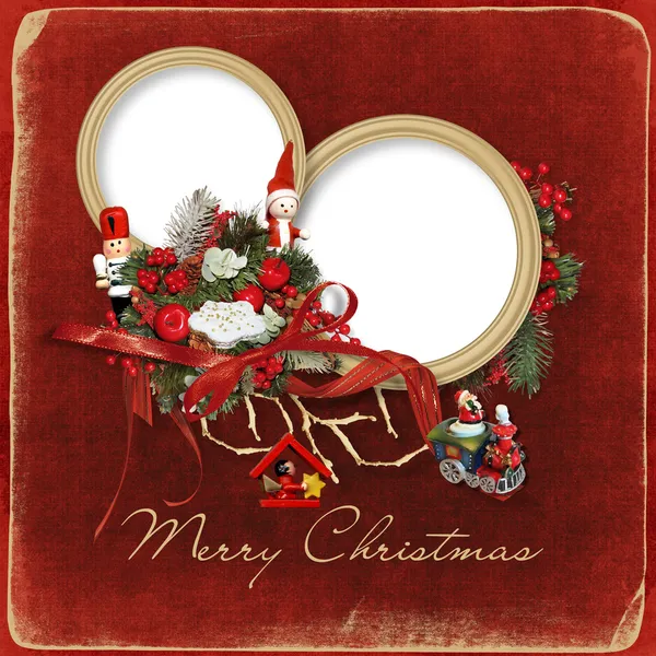 Beautiful Christmas frame — Stock Photo, Image