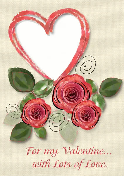 Cartão de saudação para o Dia de São Valentim — Fotografia de Stock