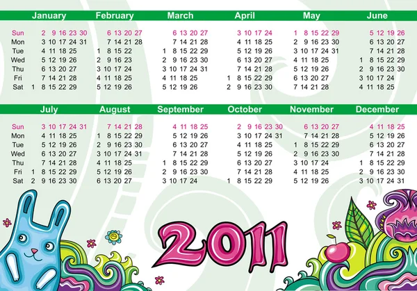 Kalender 2011 — Stockvektor