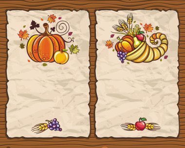 Thanksgiving antique paper backgrounds clipart