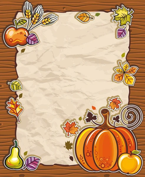 Thanksgiving fonds de papier antique — Image vectorielle