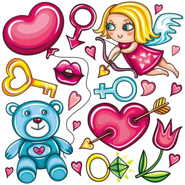 Decorative valentine elements part 2 clipart