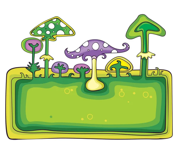 Bannière champignons . — Image vectorielle