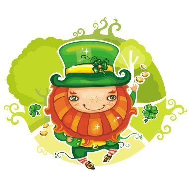 St. Patrick's Day leprechaun series 4 clipart