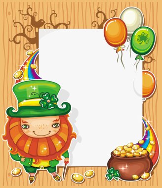 St Patrick Day cartoon frame clipart