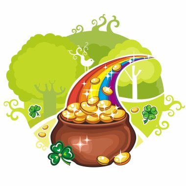 St. Patrick's Day greeting card clipart