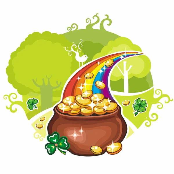 St. Patrick 's dag wenskaart — Stockvector