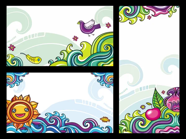 Decorative floral banners 1 — Stock Vector
