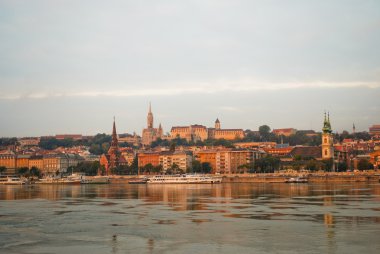 Budapest in the early morning clipart