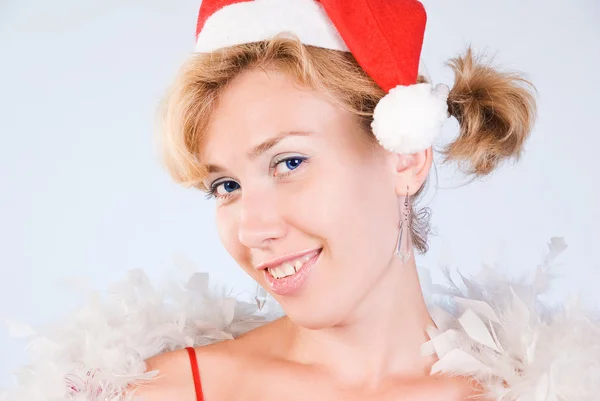 Förvånad jultomten — Stockfoto