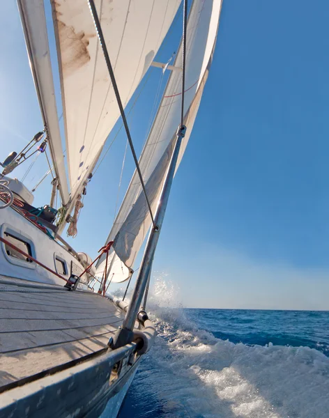 Segelboot im Meer — Stockfoto