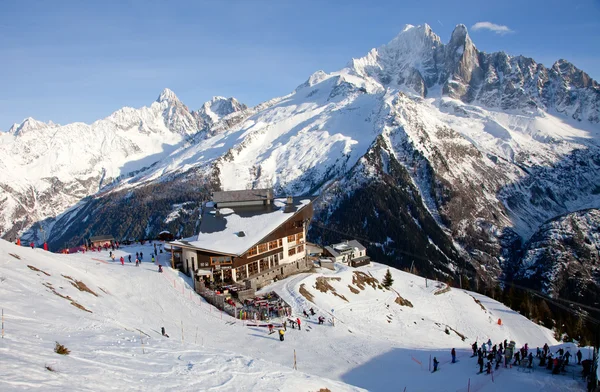 Der Nähe Von Selbstbedienungsbar Skigebiet Frankreich — Stockfoto