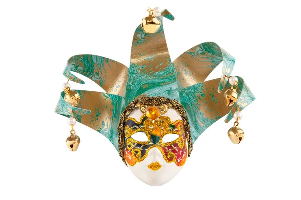 Målade Venedig Mask Isolerad Vit Bakgrund — Stockfoto