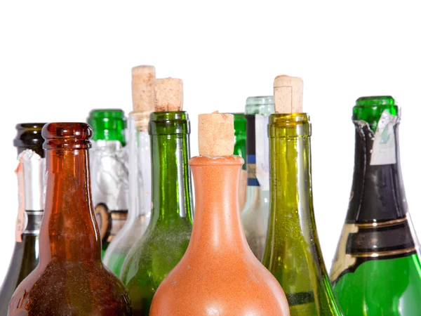 Weinflaschenverschlüsse isoliert auf weiß — Stockfoto