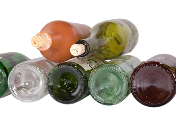 Wine bottle bottoms isolated on white — Stock Photo, Image