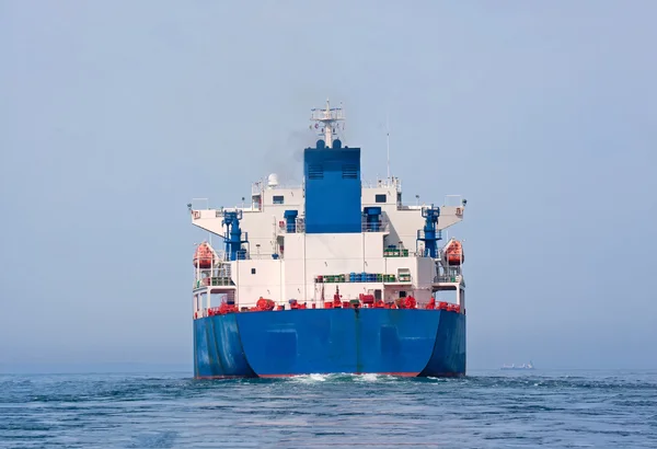 Achterdek Van Tanker Zeilen Zee Met Water Spatten Van Motor — Stockfoto