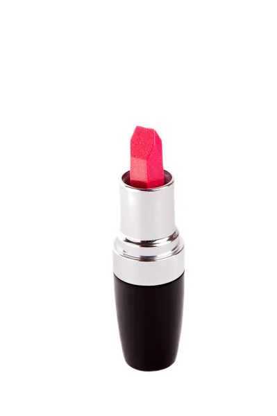 Red open lipstick isolated on white — Stock Photo, Image