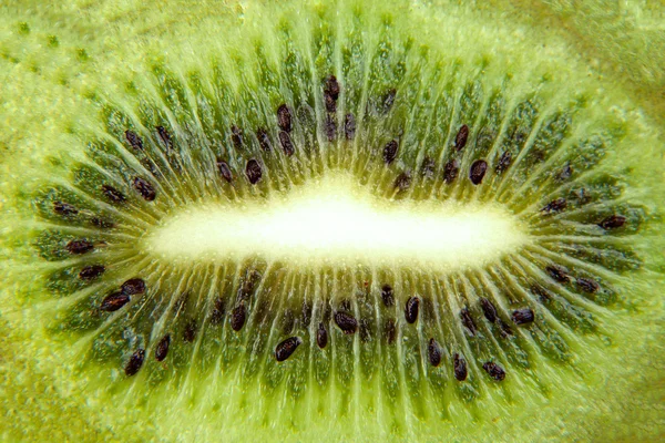 Fundo macro de kiwi verde fatia — Fotografia de Stock