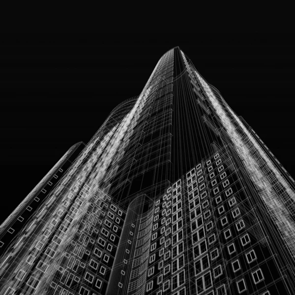 Felhőkarcoló blueprint — Stock Fotó