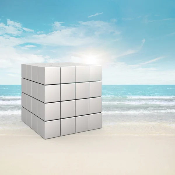 Conceito de apresentação de cubos — Fotografia de Stock