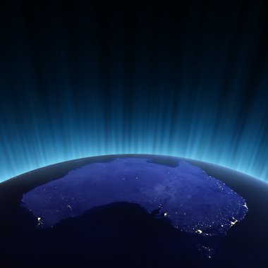 Australia from space clipart