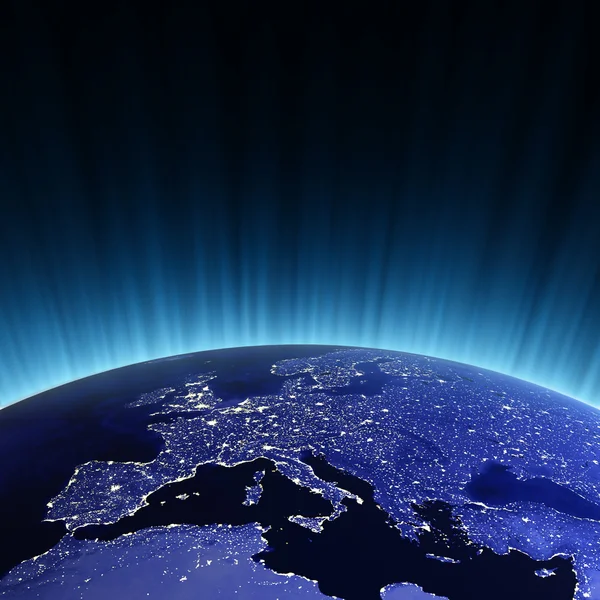 Europe at night — Stock Photo, Image