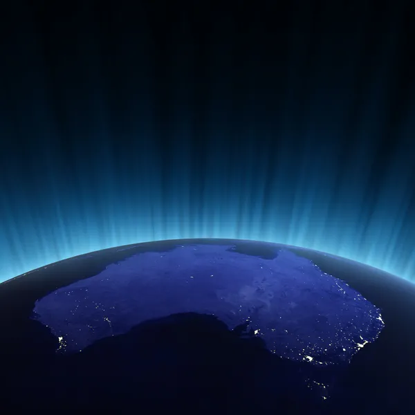 Australia z kosmosu — Zdjęcie stockowe