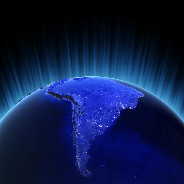Ameryka Południowa objętości 3d renderowania — Zdjęcie stockowe