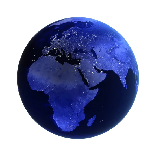 Afrika Europa Und Asien Auf Weiß Karten Aus Nasa Bildern — Stockfoto