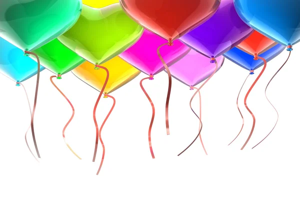 Balloons with ribbons — Stock Photo, Image