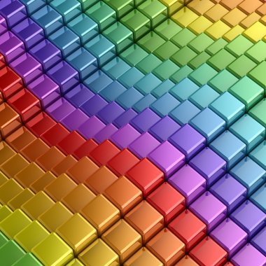 Rainbow cubes clipart