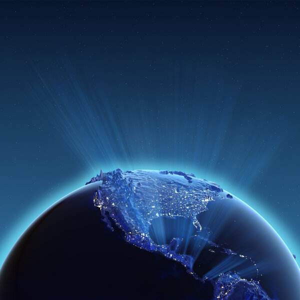 Городское освещение Северной Америки
