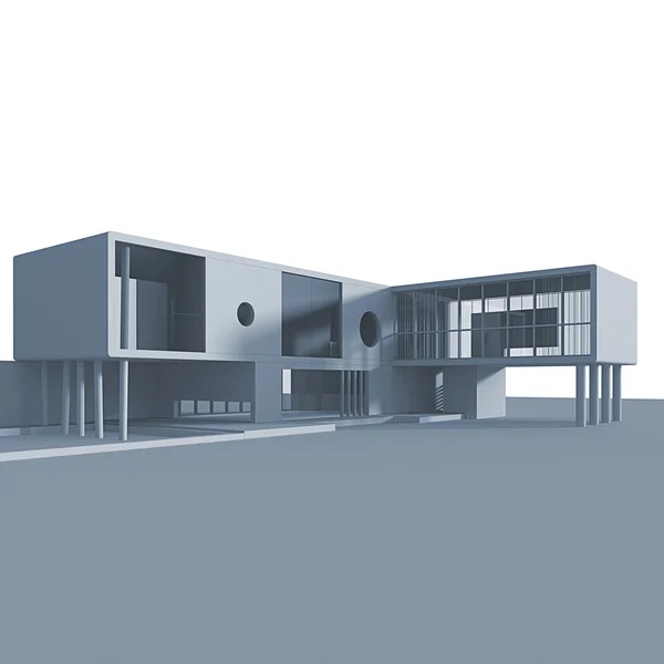 Concept Building Rendering Isolato Alta Qualità — Foto Stock