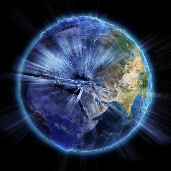 Planeta Terra alívio real — Fotografia de Stock