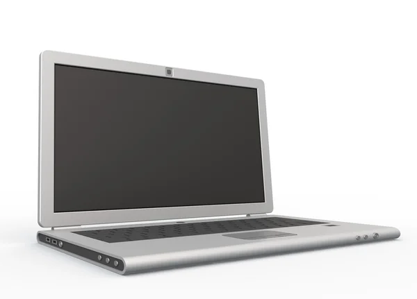 Laptop Elszigetelt Fehér — Stock Fotó
