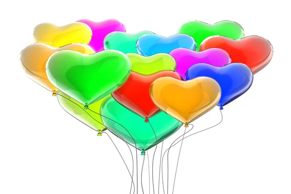 Luftballons in Regenbogenfarben — Stockfoto