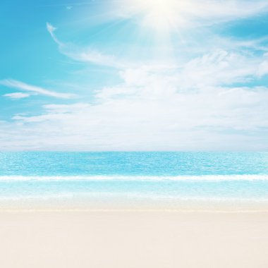 Idyllic plajı - Tropikal yaz tatili