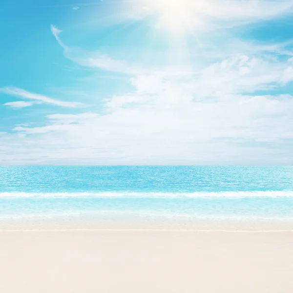 Praia Idílica Estância Verão Tropical — Fotografia de Stock