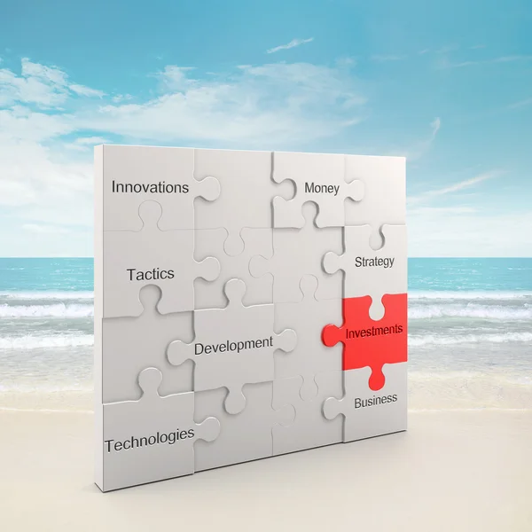 Investments puzzle concept — Stock Photo, Image