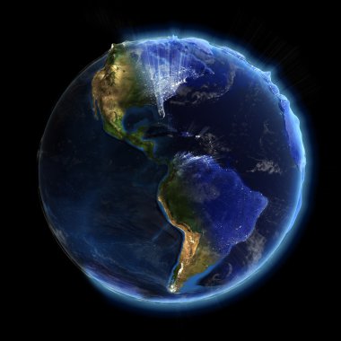 Real earth night and day clipart