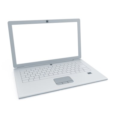 Silver laptop clipart