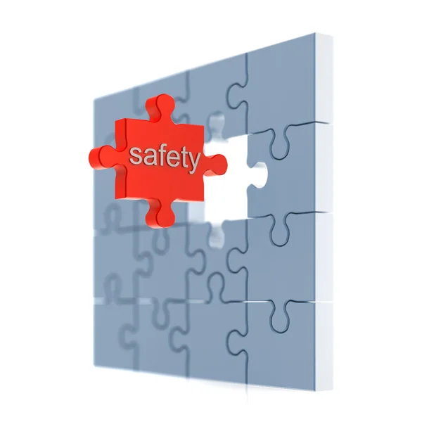Safety puzzle concept — Stock Photo, Image