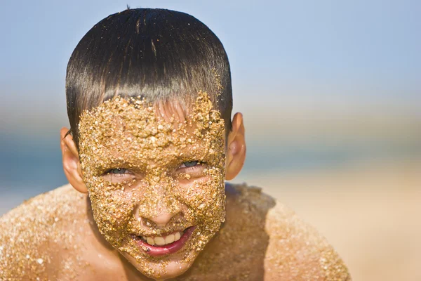 Песчаное лицо — стоковое фото